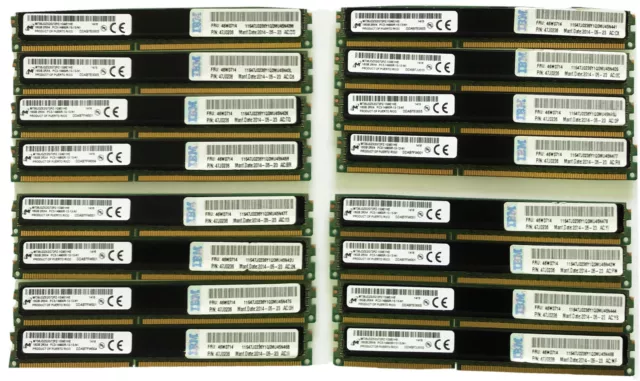 16 x 16GB (256GB TOTAL) Micron 2Rx4 PC3-14900R Server ECC memory DDR3