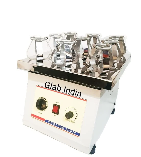 GLAB India Labs Rotary Flask Shaker With Speed Controller And Digital Timer