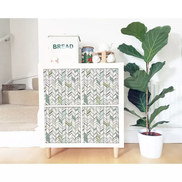 Decals for IKEA Kallax Expedit Herringbone Pattern Sticker Hack Removable