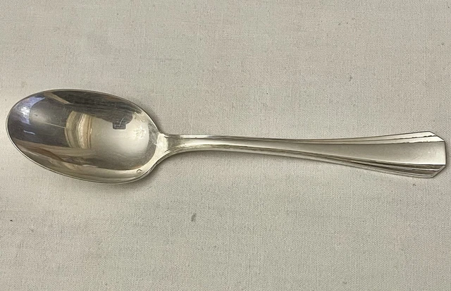 1 cuillère à dessert / entremet CHRISTOFLE modèle BOREAL métal argenté 15,5 cm