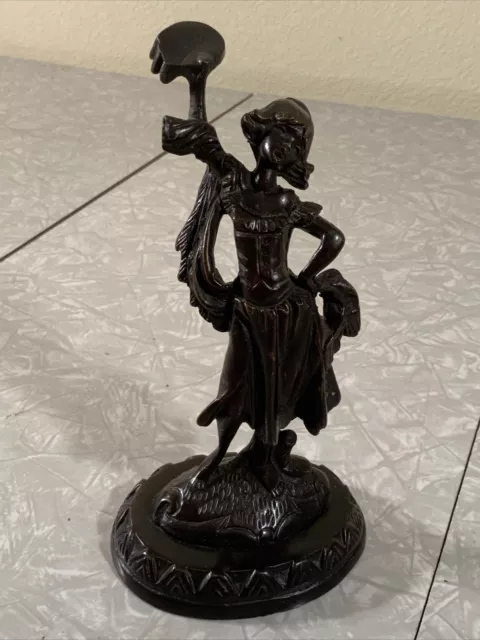 Antique Bronze Woman Lady Dancer Dutch Girl Statue Sculpture Figurine