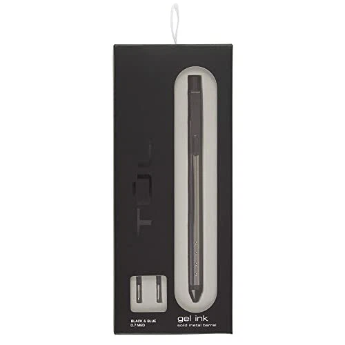 TUL® Fine Writing Solid Metal Barrel Retractable Pen With 2 Refills Medium Po...