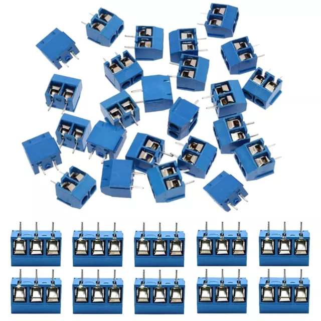 60Pcs 5mm Pitch 2 Pin & 3 Pin PCB Mount Screw Terminal  Connector for  (503206