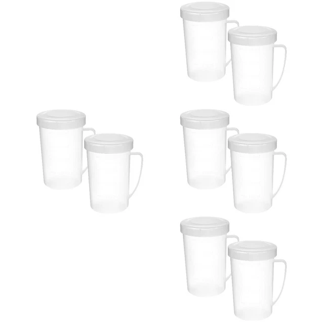 8 tazas de desayuno de resistencia a altas temperaturas con tapa de orificio de aire