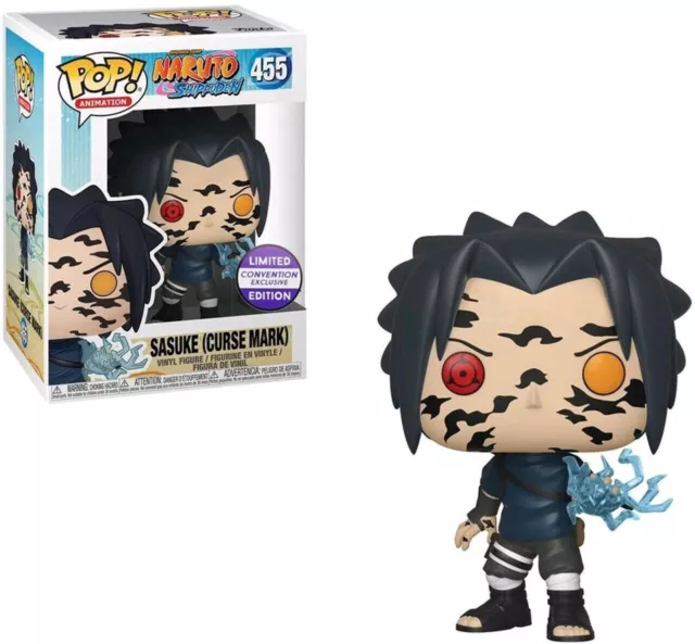 Funko Pop! Animation Naruto... Sasuke (Curse Mark) #455 ACC NEW