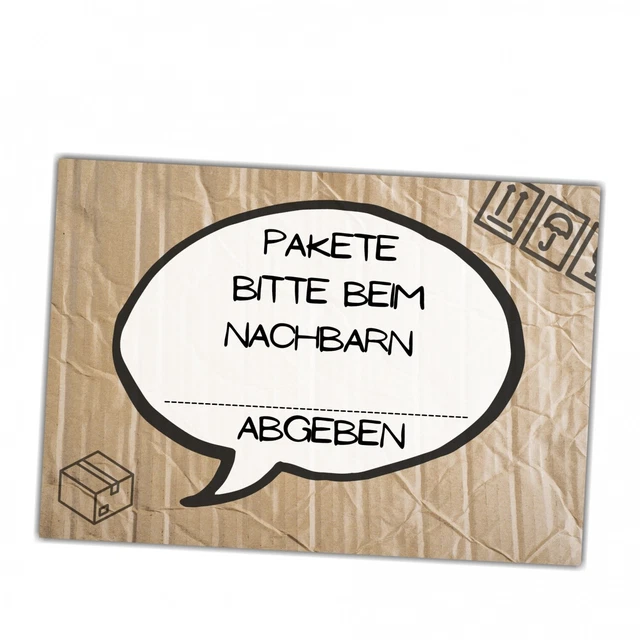 Paket Bitte Beim Nachbarn Abgeben Vordruck