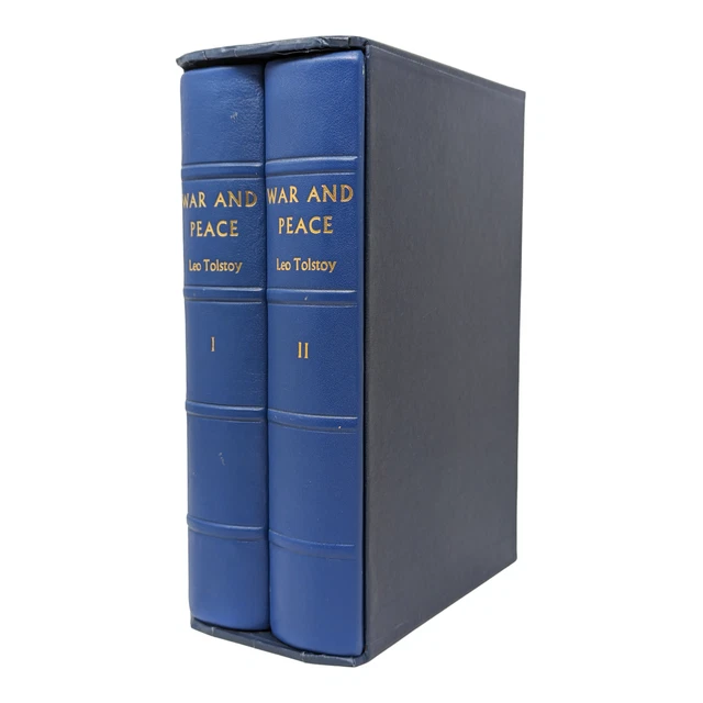 WAR AND PEACE LEO TOLSTOY Folio Society LTD EDITION 1971 LEATHER Fine War and peace leo tolstoy folio society ltd edition 1971 leather fine