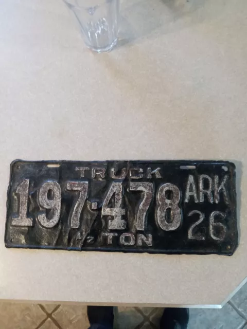 Arkansas 1926 Truck Plate