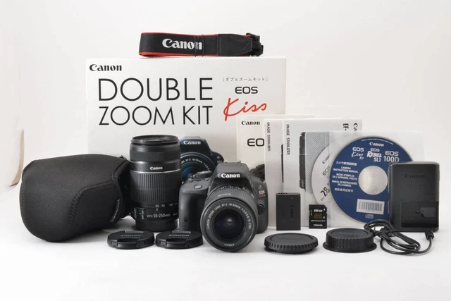 Canon eoskiss×7 double zoom kit Canon EOS Kiss X7 digital camera double lens kit II *superb