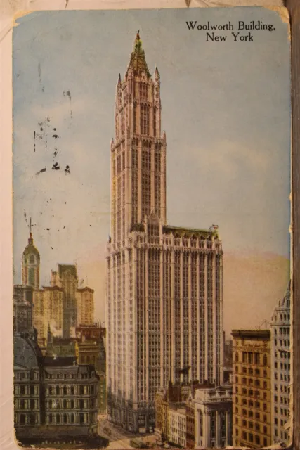 New York NY NYC Woolworth Building Postcard Old Vintage Card View Standard Post