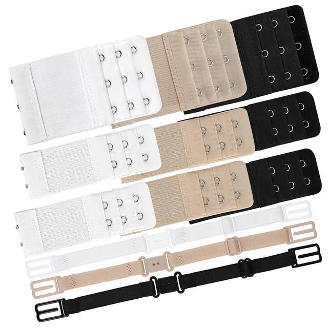12Pcs 2/3 Hook Bra Extender Elastic Strap Extension Lady Underwear Accessories