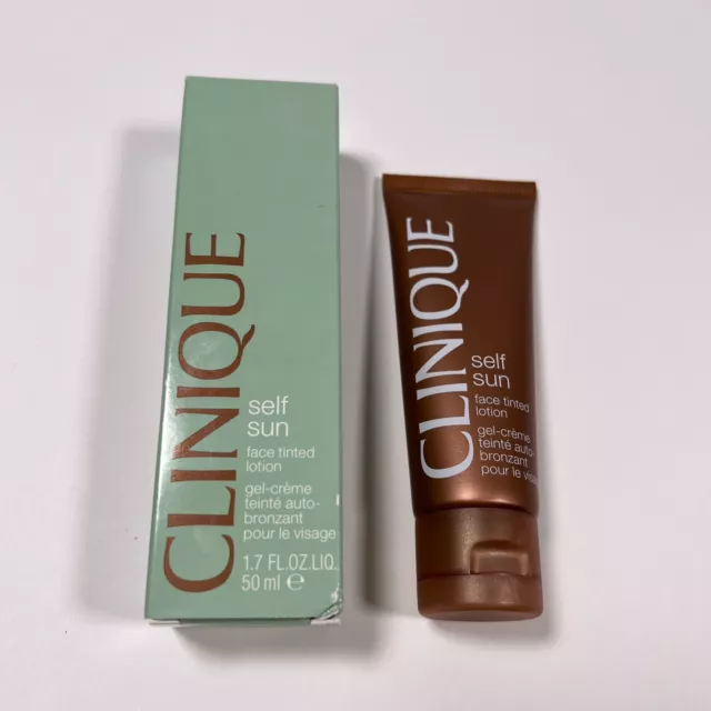 Clinique Self Sun Face Tinted Lotion Suntan 1.7 fl oz / 50 ml SEALED Full Size