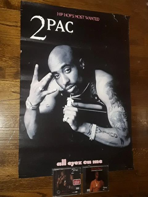 2 PAC 2CD All Eyez On Me 96 Usa Hype Sticker Sealed Bonus Disc&Poster ...