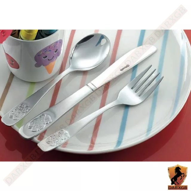 Amefa Bear 3 Pcs Kids Childs Dinner Lunch Cutlery Set Stainless Steel Boys Girls