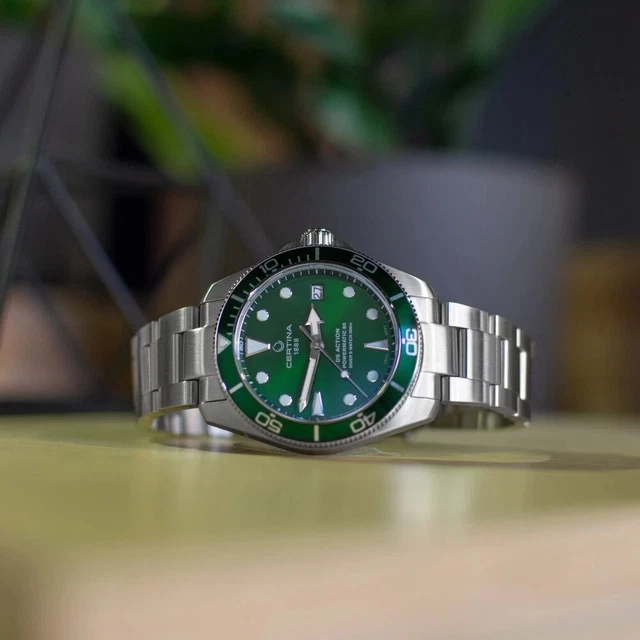 Certina DS Action Automatico Uomo - Cassa 38mm, Bracciale Acciaio, Movimento Powermatic 80, Impermeabile 300m
