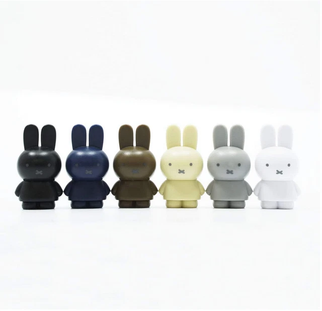 (SET OF 6) New JAPAN Miffy Rabbit Tetrafibits Soil Stand Pastel Figure ...