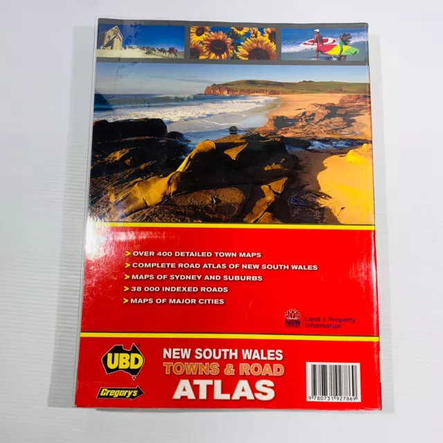 New South Wales NSW Towns & Roads Atlas 5th ed UBD Book 2012 Street Directory 2