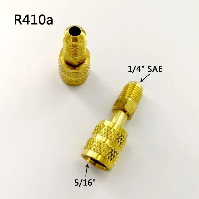 Safe Access Adapter for R410a Connection Female 5/16 SAE to Male Flare 1/4 SAE