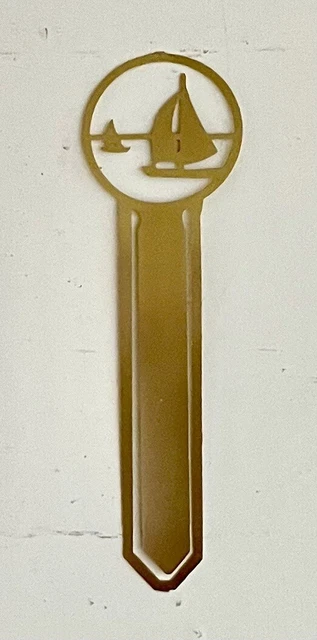 18 Karat Gold Plated Sailboat Bookmark 3” Vintage 1980’s