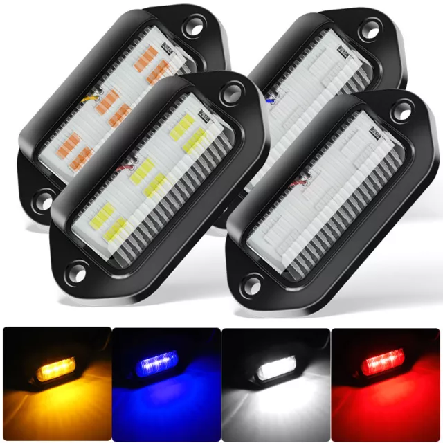 2x LED License Plate Light Tag Lamps Assembly Universal for Truck Trailer RV Van 3