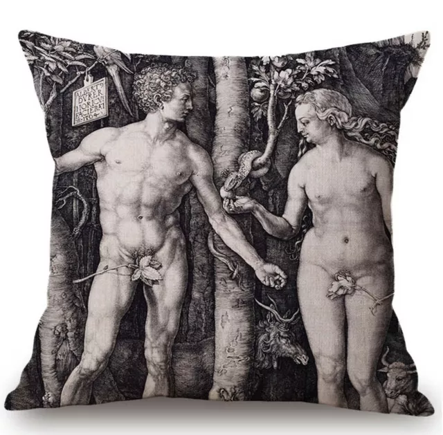 Kissenbezug Canvas-Stoff Renaissance Albrecht Dürer Adam und Eva