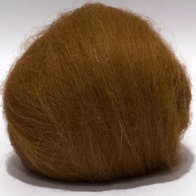 Alpaca (Baby) Natural Light Brown 100g  Wool Roving Spinning Fibre Felting Craft