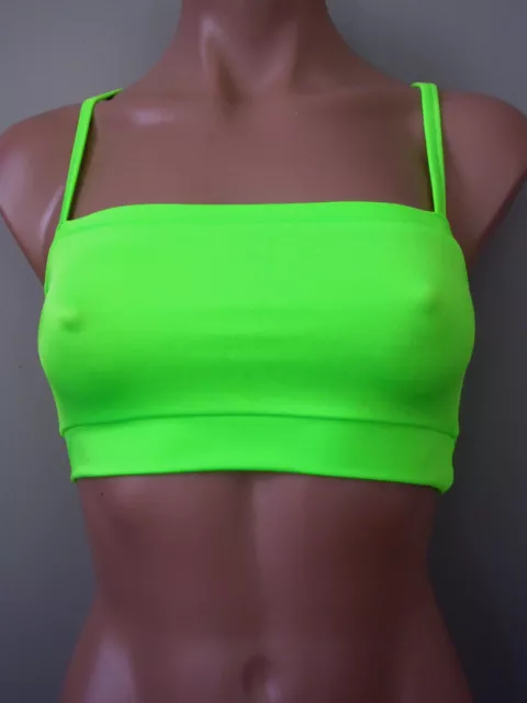 Schminke 🐠 Neon bra top fluorescent bandeau bralet no padding UV festival dance