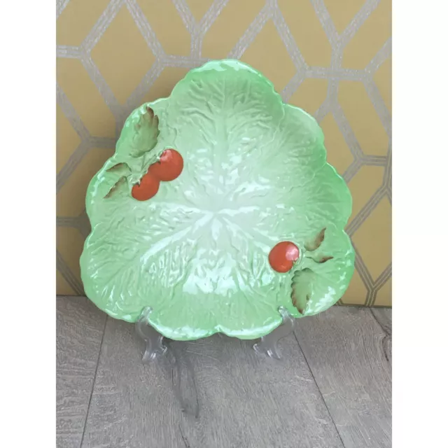 Carlton ware salad dish triangle shaped tomato dish  cabbage leaf style crockery 3