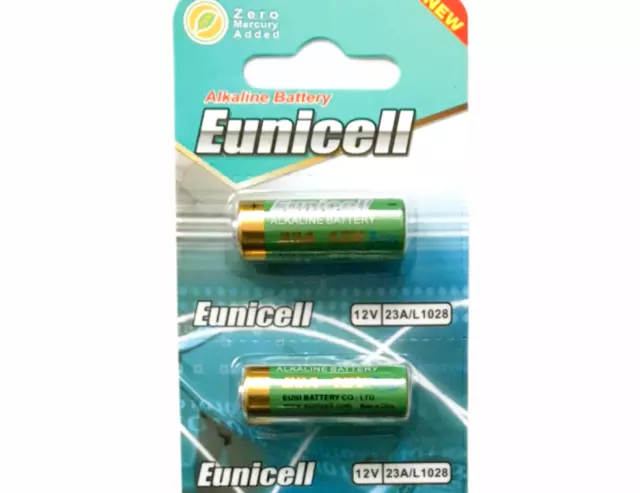 23A 12v Batteries (2 pack) MN21 A23 Alkaline Battery Eunicell