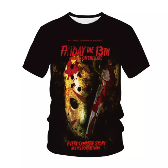 Unisex T-shirt Friday the 13th Black Jason Vorhees Mens Shirt Gift Horror Movie