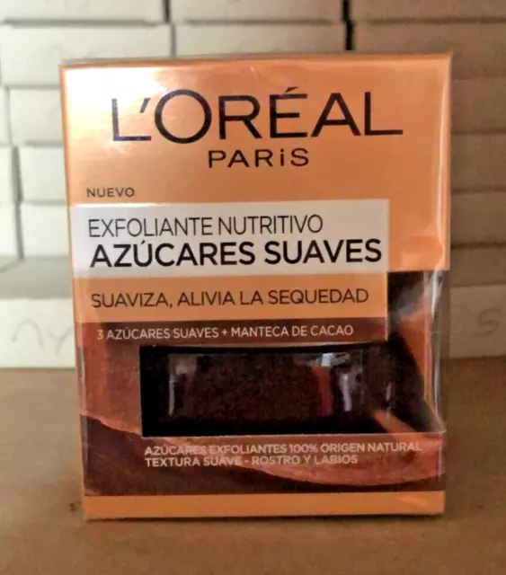 L'Oréal Soin Gommage Éclat Visage & Lèvres Exfoliant & Lissant NEUF