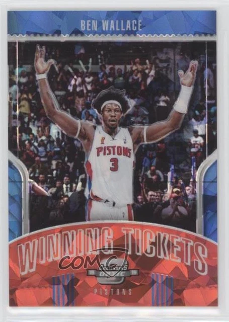 2018 Contenders Optic Winning Tickets Prizms Red Cracked Ice Ben Wallace #3 HOF