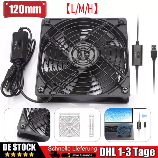 5V 3 Modi USB PC Ventilator lüfter 120mm Leise PC Gehäuselüfter Einstellbare Fan