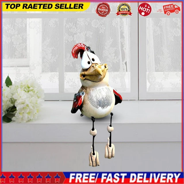 Dumb Chick Sculpture Cute Spoof Chicken Statue Garden Yard Backyard Decoration
