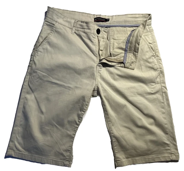 Bermuda Short  Homme Paragoose Jeans Beige Taille Us 33 Fr 42