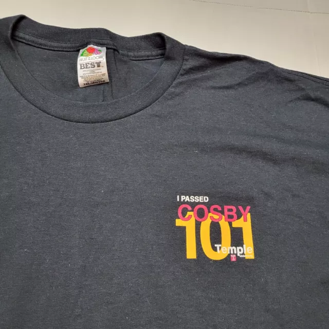 Temple University Cosby 101 T-Shirt Mens 3XL Black Tee 2004 K54
