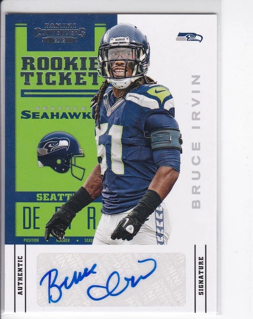 2012 Panini Contenders Rookie Ticket Auto # 110 Bruce Irvin Seahawks