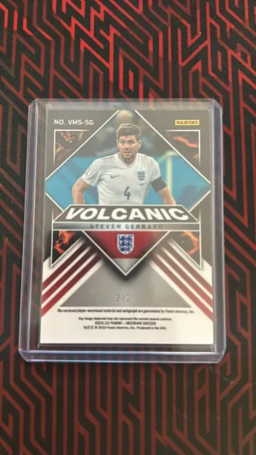 steven gerrard autographed 2/2 Panini Obsidian 2