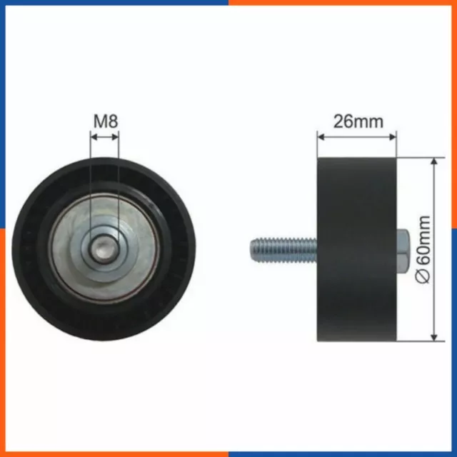 Galet tendeur de courroie d'accessoire pour CITROEN | 575147, V420328, 531046710
