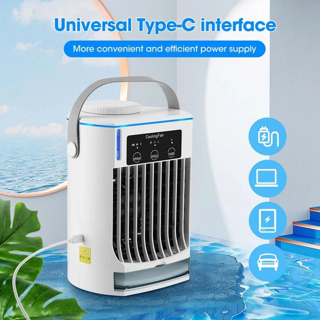 Air Conditioner Portable Evaporative Cooler Humidifier USB Desktop V3G5 Fan V2M6