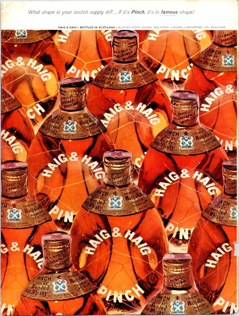 Haig & Haig: Scotch Pinch Bottle 1961 Print Ad