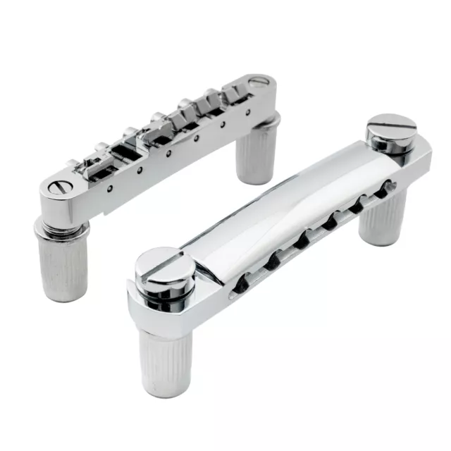 Musiclily ABR-1 Tune-O-Matic Bridge & Tailpiece For Les Paul LP Guitar Chrome