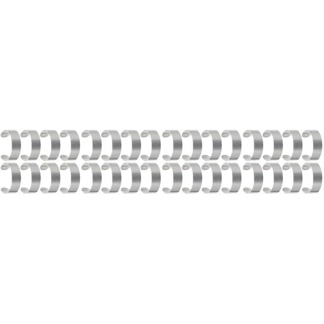 32 piezas Pulsera de acero inoxidable Núcleos en blanco Pulsera Puños en blanco