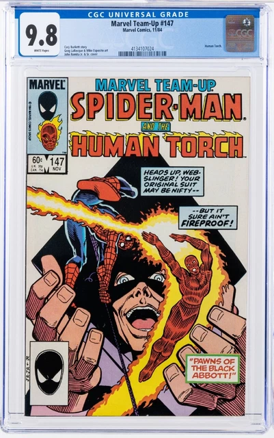Marvel Team-Up #147 CGC 9.8 White Pages Spider-Man Human Torch Captain America