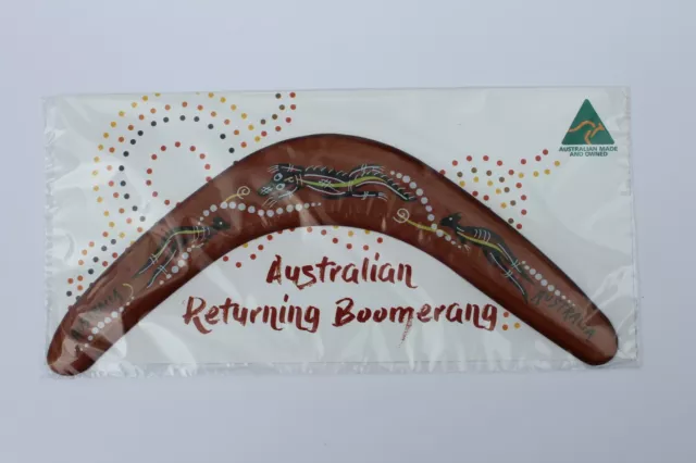 Australian Made Carded 12"-29cm Timber Throwing Boomerang -"Crocodile"Great Gift