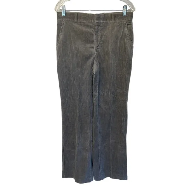 Vintage 1980s Gray RPM Corduroy Straight Leg Pants Size 28x30