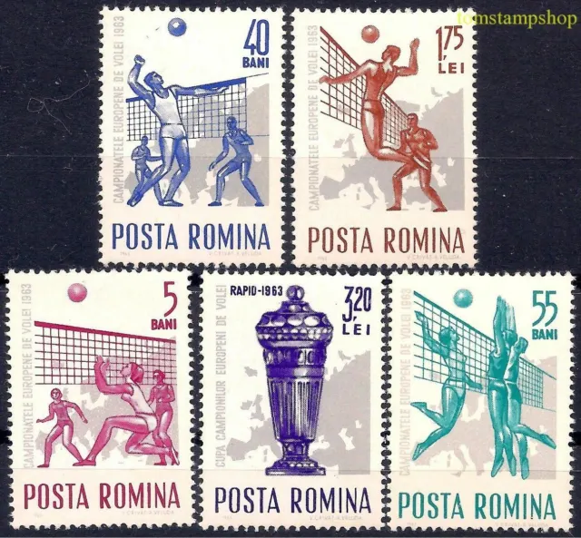 Romania 1963 Sports Games Volleyball Championships Cup Animation 5v set MNH