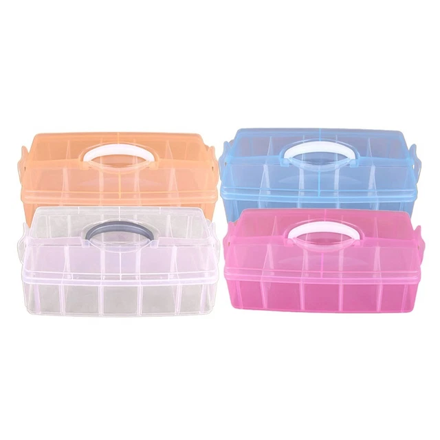 Caja de almacenamiento 1 pieza 24,5*16,5*7 cm ABS para anzuelos de pesca organizador de almacenamiento de estuche de uñas
