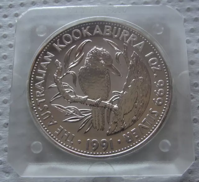 Silbermünze Australien Kookaburra 1 oz 5 Dollar 1991 999 Silber