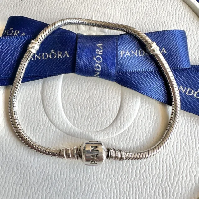 Authentic Pandora Silver Moments Snake Charm Bracelet 19cm #590702HV